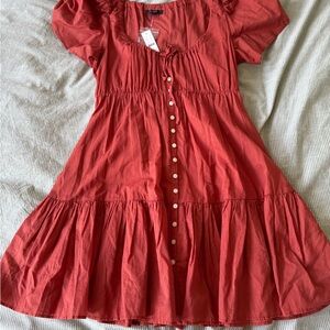 NWT J.Crew Rust Orange Swim coverup